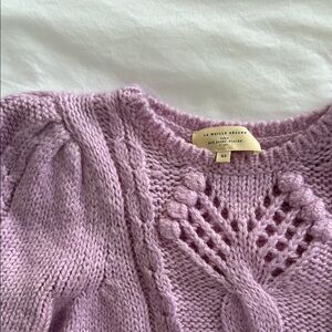 Sézane Women's lavender short puff sleeve XS Sweater